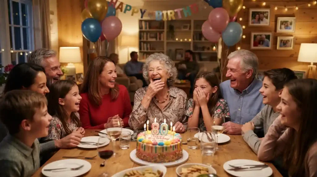 Funny 80th Birthday Wishes for Family