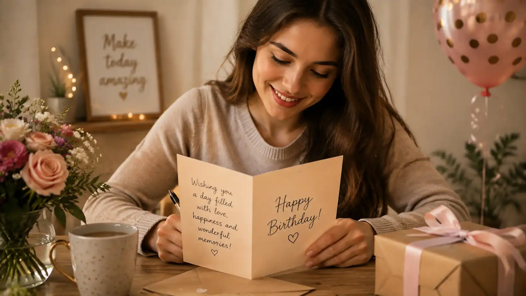 Birthday Wishes on Card
