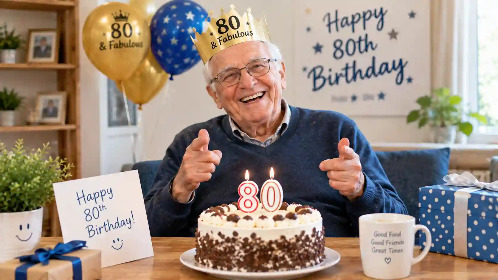 Funny 80th Birthday Wishes